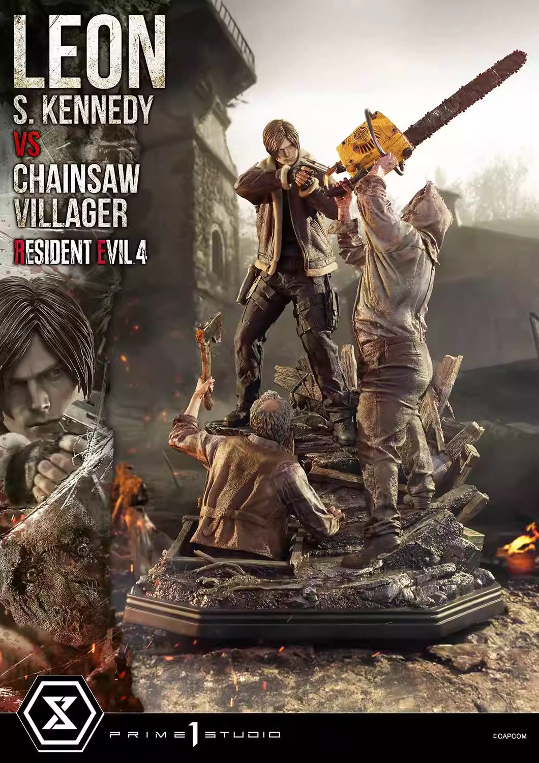 【Pre-sale】1/4 Scale Leon·Scott VS Mania-Resident Evil-Prime 1 Studio