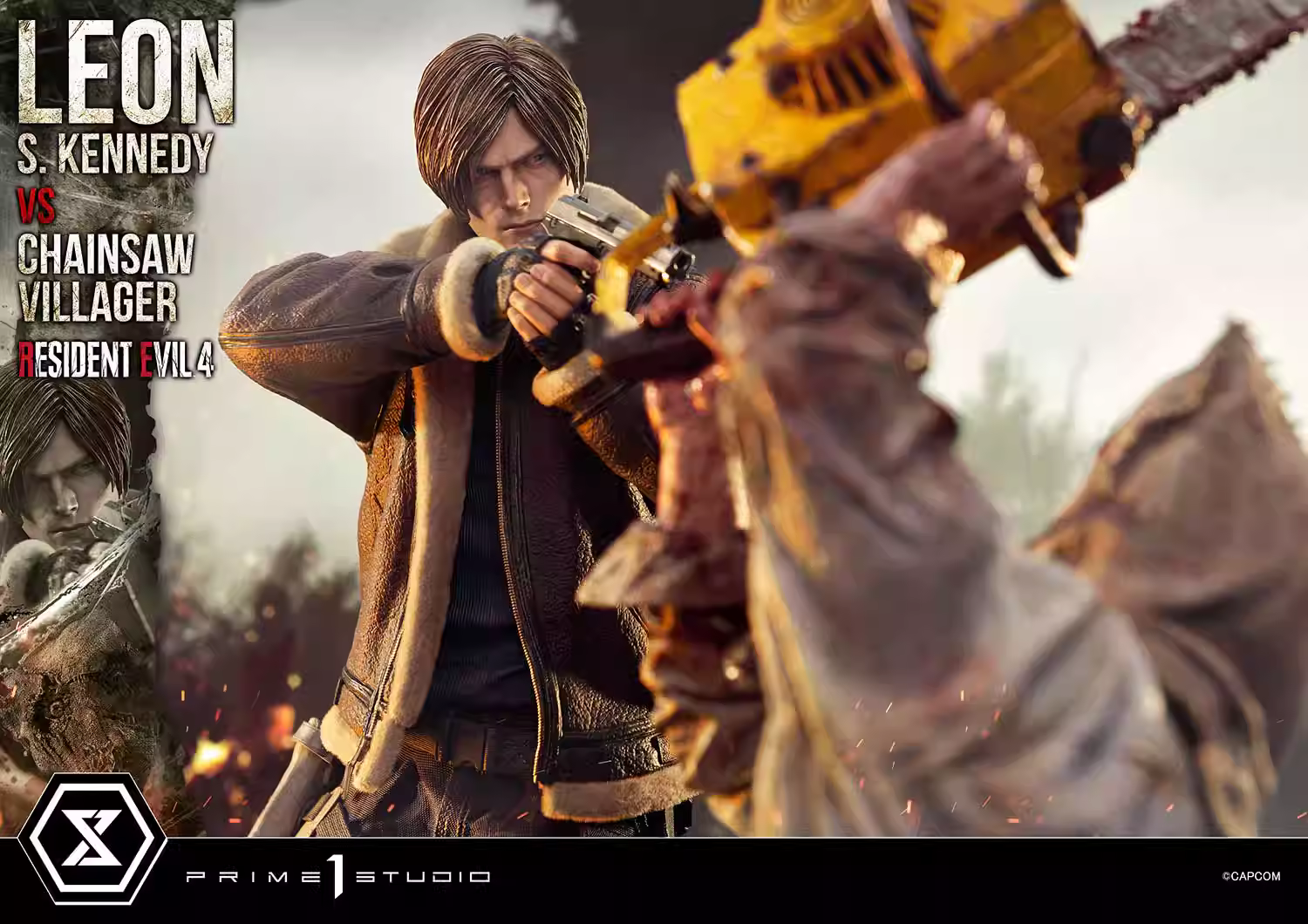 【Pre-sale】1/4 Scale Leon·Scott VS Mania-Resident Evil-Prime 1 Studio