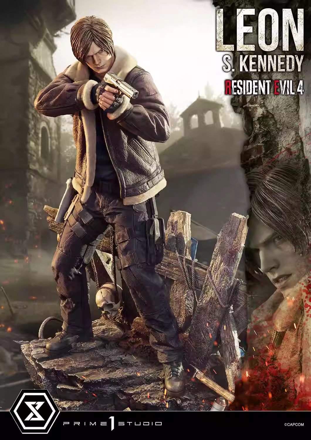 【Pre-sale】1/4 Scale Leon·Scott VS Mania-Resident Evil-Prime 1 Studio