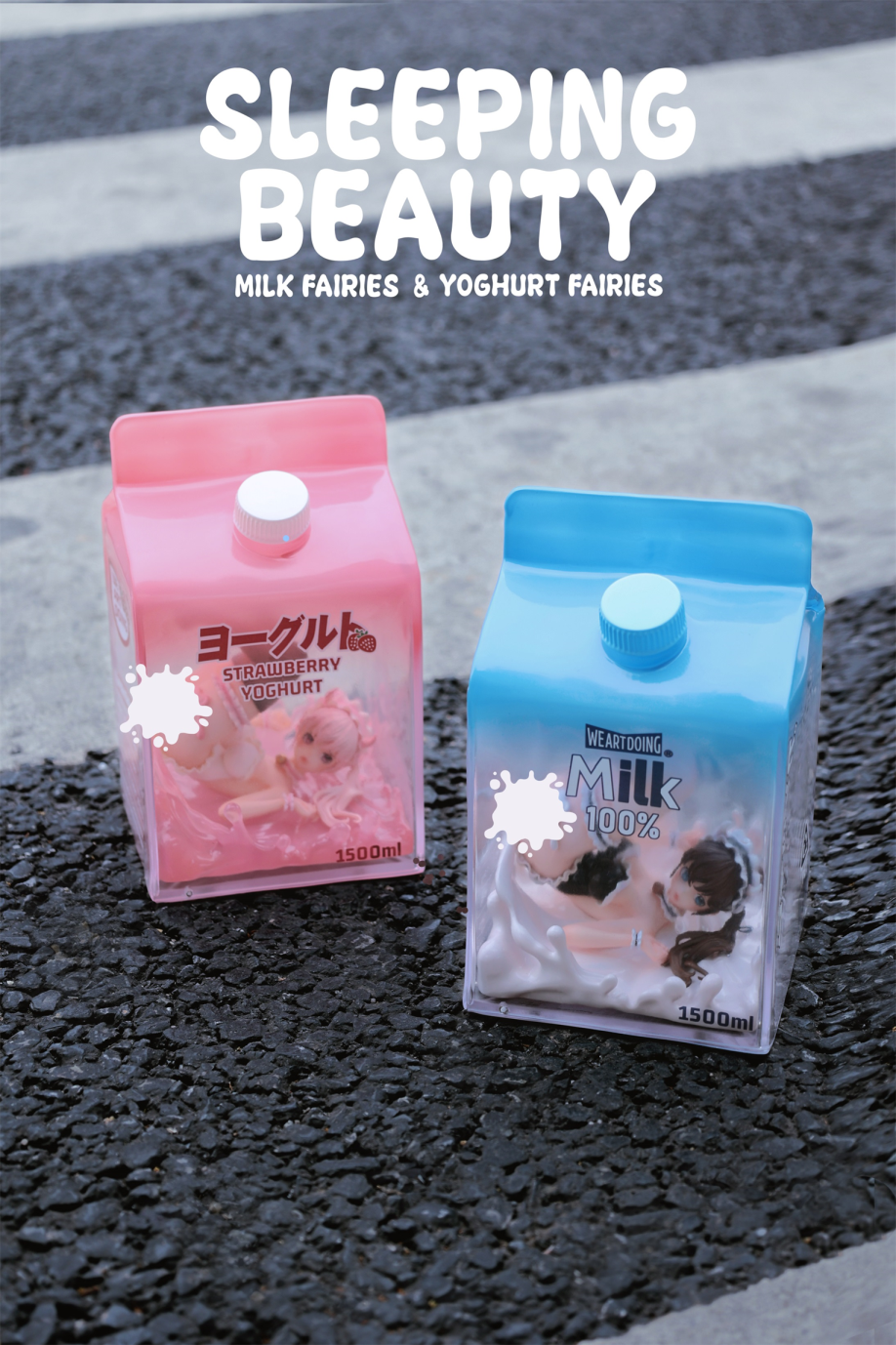 【Sold out】Milk Fairies-Milky Mirage and Yoghurt Fairies-Strawberry Dreamscape-Original Design-WeArtDoing Studio