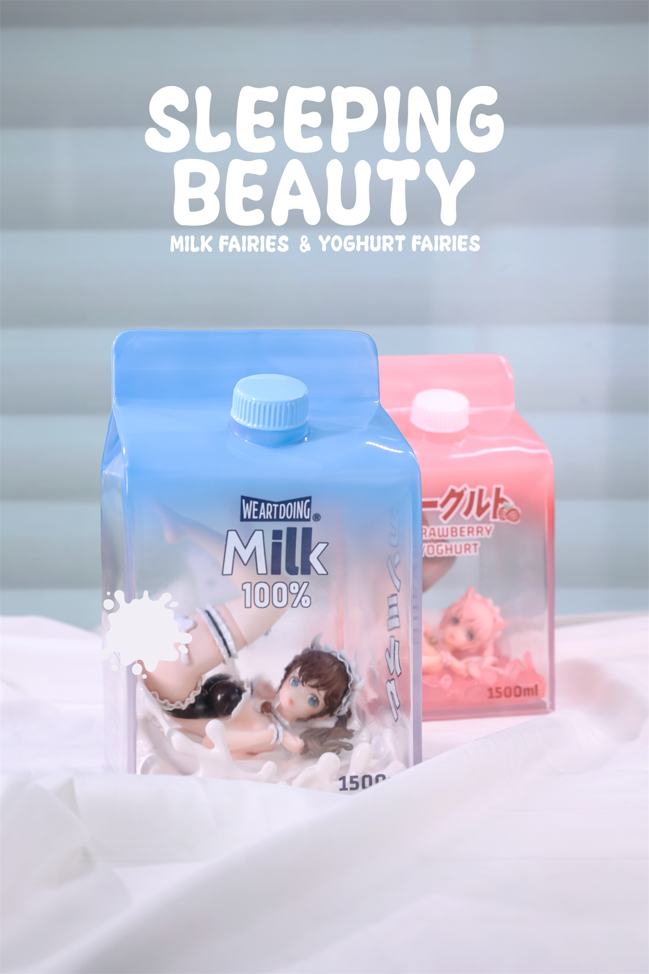 【Sold out】Milk Fairies-Milky Mirage and Yoghurt Fairies-Strawberry Dreamscape-Original Design-WeArtDoing Studio