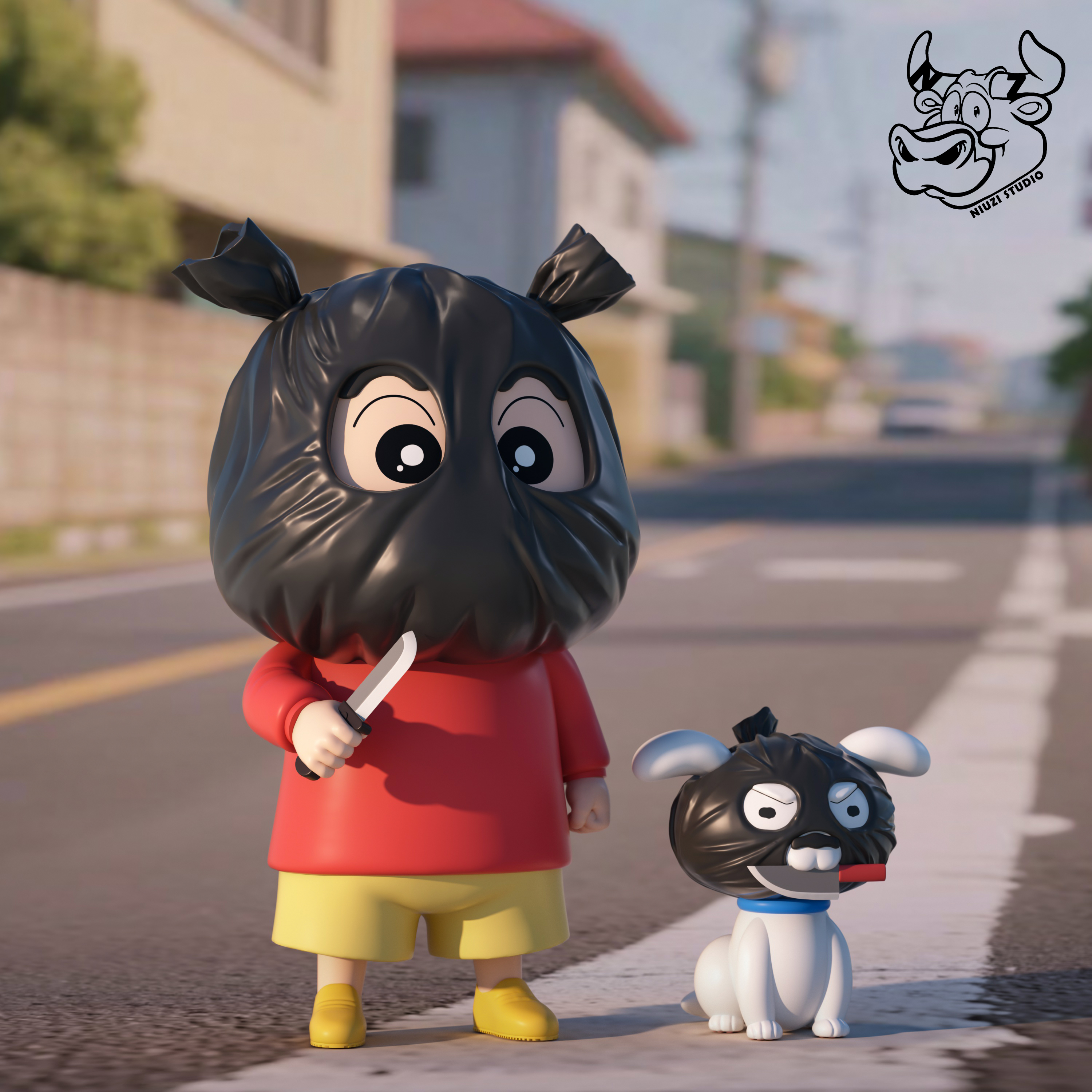 【Pre-sale】野原 しんのすけ and Dog-Crayon Shin-chan-NIUZI Studio