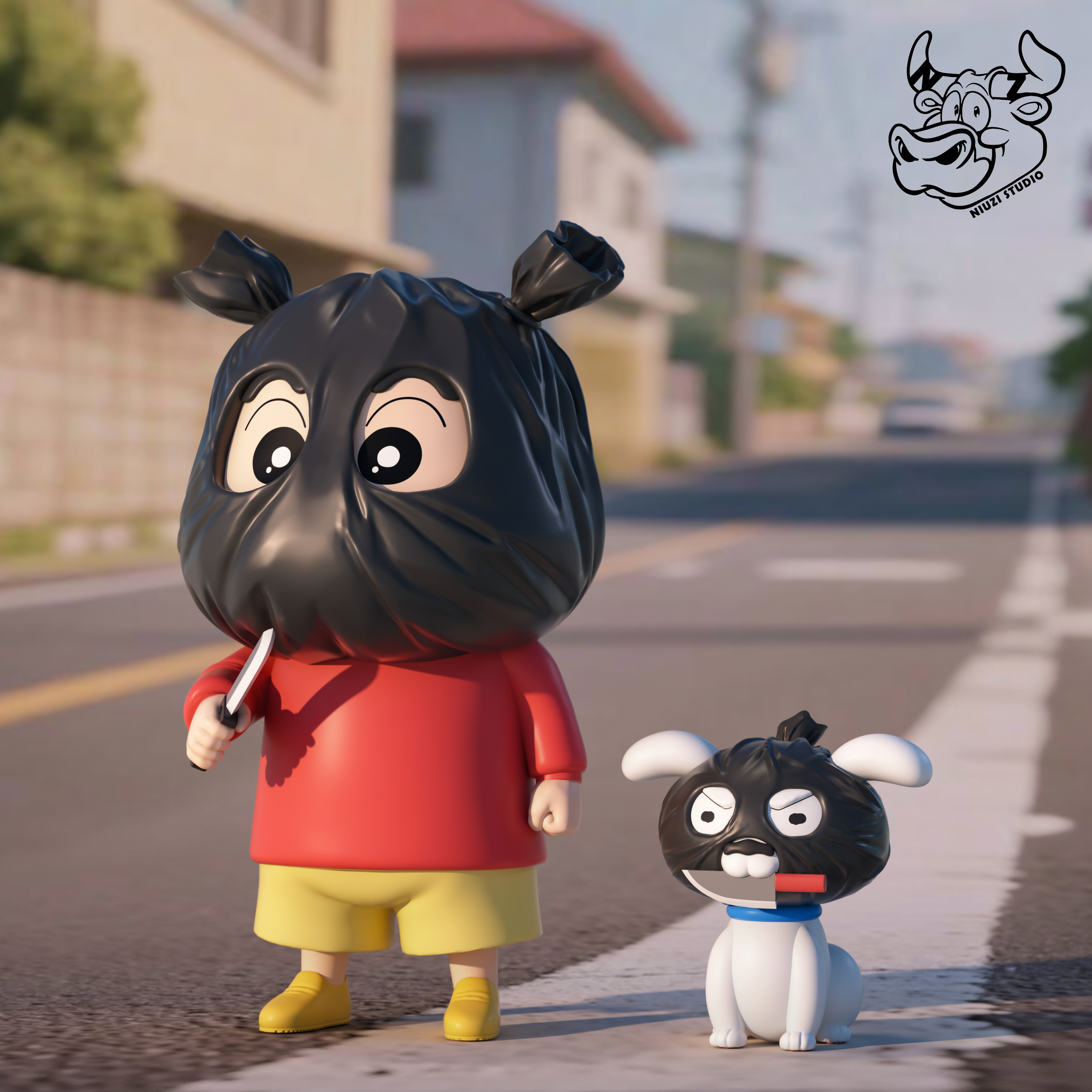 【Pre-sale】野原 しんのすけ and Dog-Crayon Shin-chan-NIUZI Studio