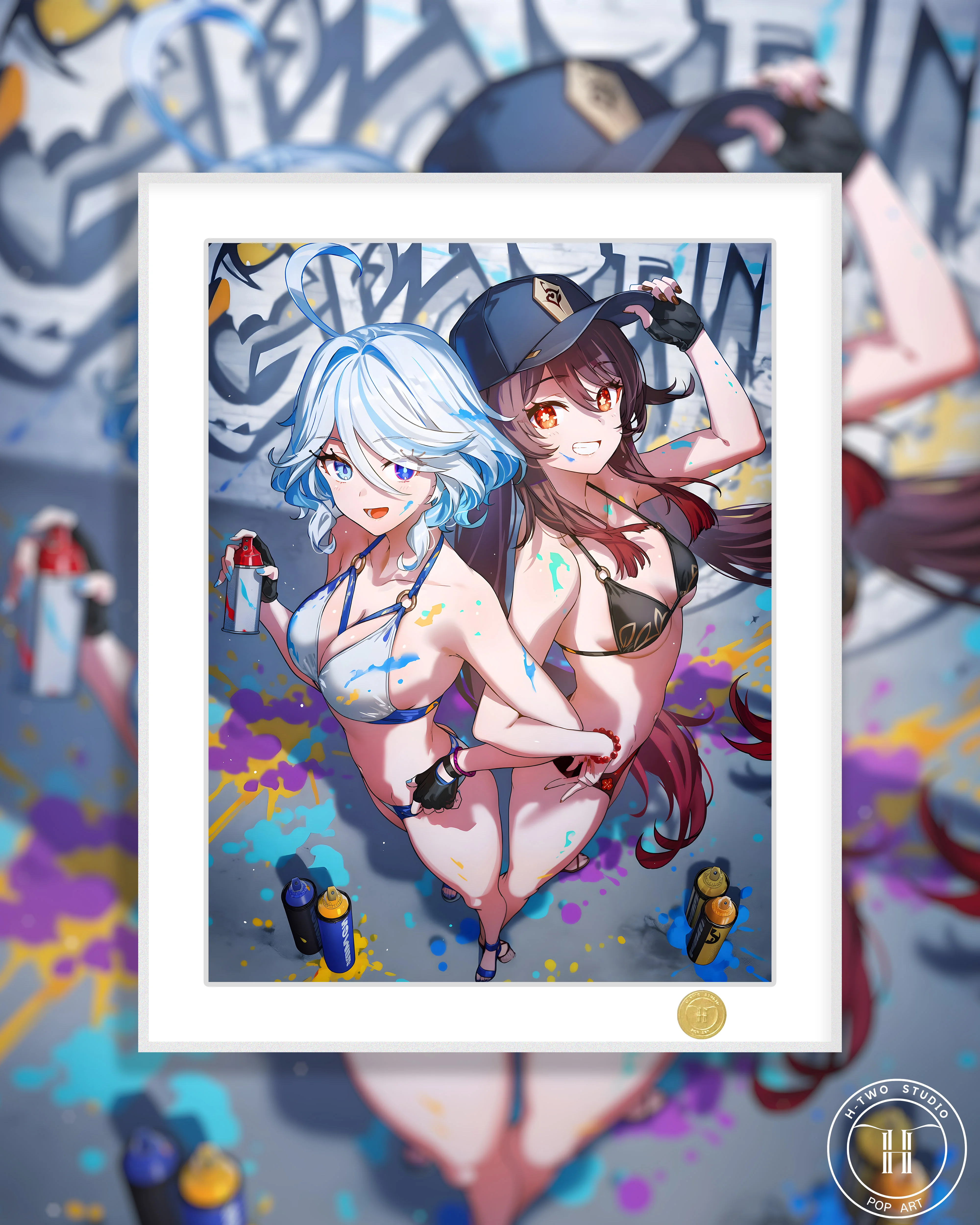 【Pre-sale】Decorative Painting of Furina and Hutao-Genshin Impact-H2 Studio