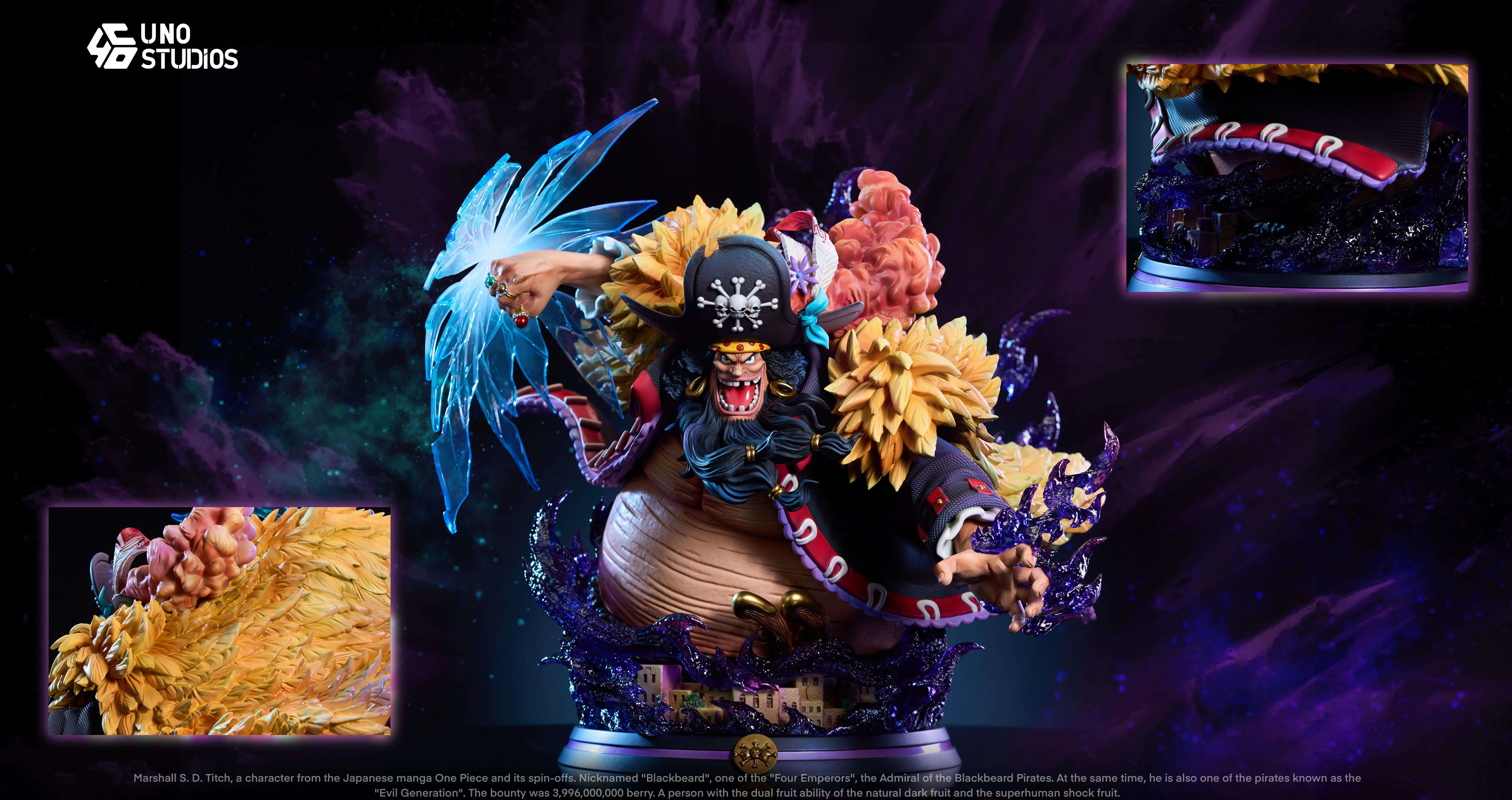 【Pre-sale】1/4 Scale Bust of Marshall·D·Teach-UNO Studio