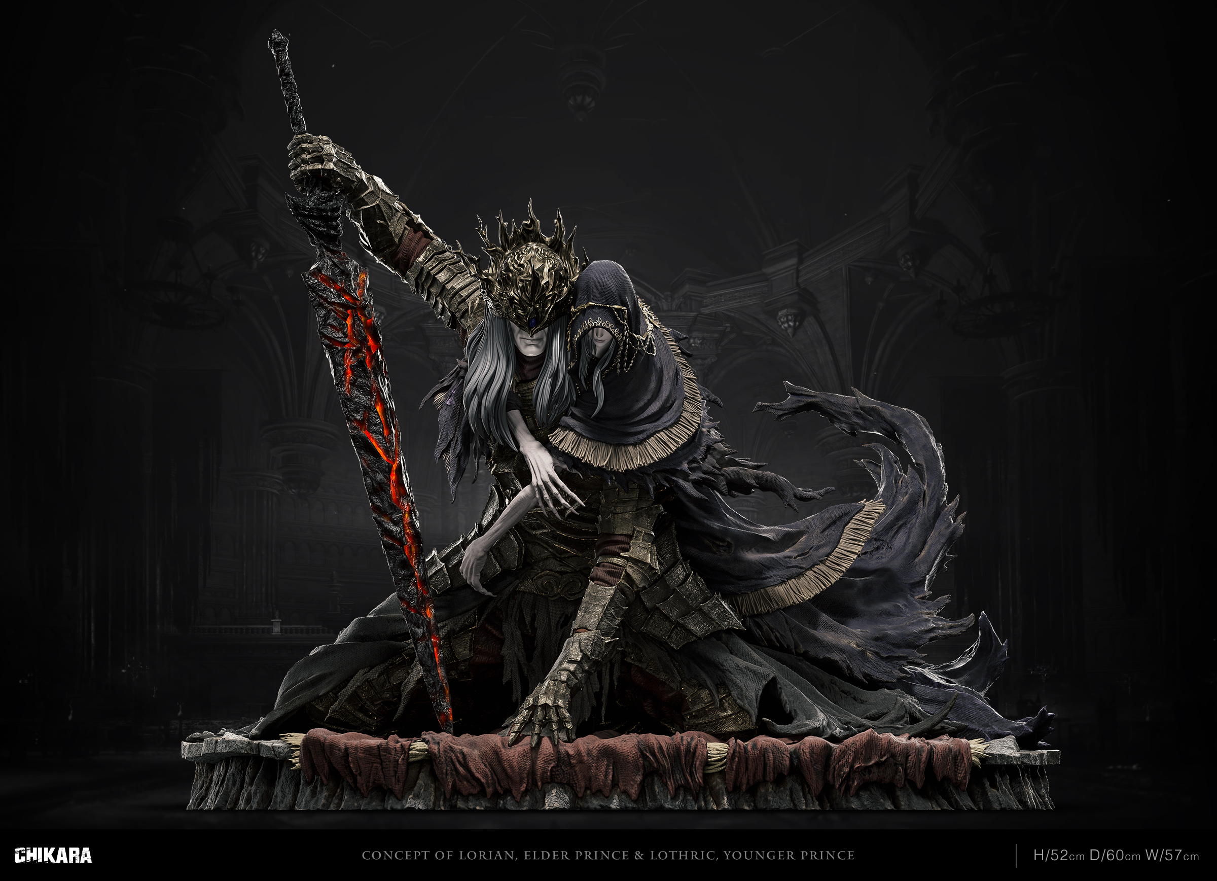 【Sold out】1/4 Scale Lorian, Elder Prince | Lothric, Younger Prince-Dark Souls 3-Chikara Studio