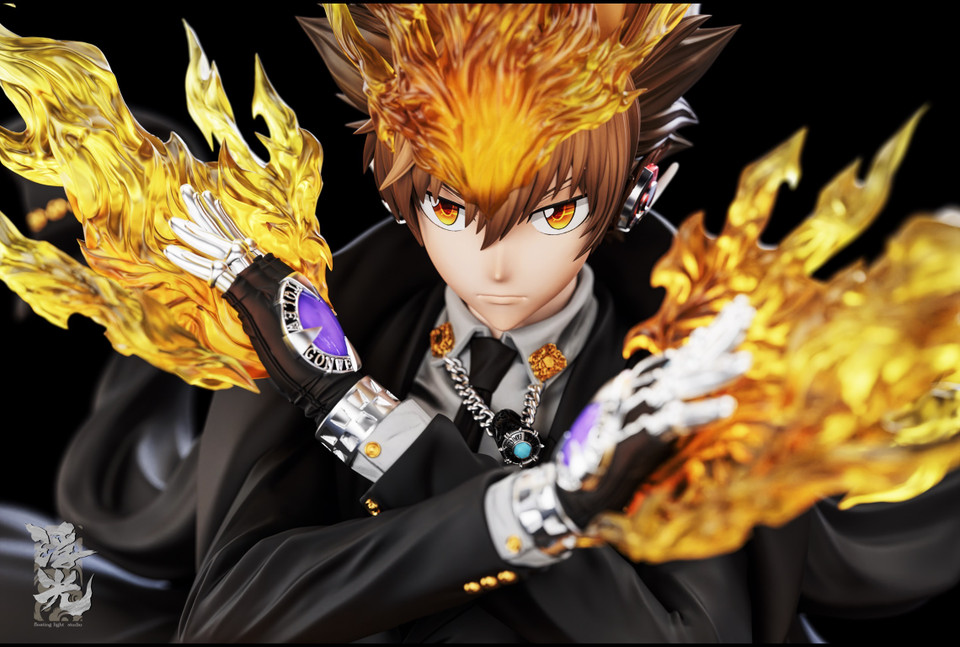 【Sold out】1/6 Scale Sawada Tsunayoshi with LED-Hitman Reborn!-Floating light Studio