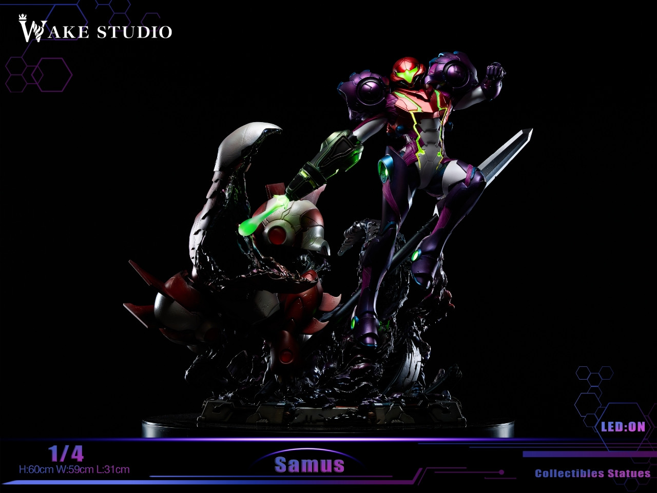 【Pre-sale】1/4 Scale Samus with LED-Metroid-Wake Studio