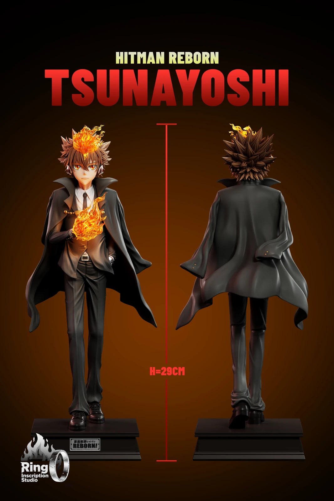 【Pre-sale】1/6 Scale Suit Standing Series 001 Tsunayoshi Sawada with LED-HITMAN REBORN!-Ring Studio