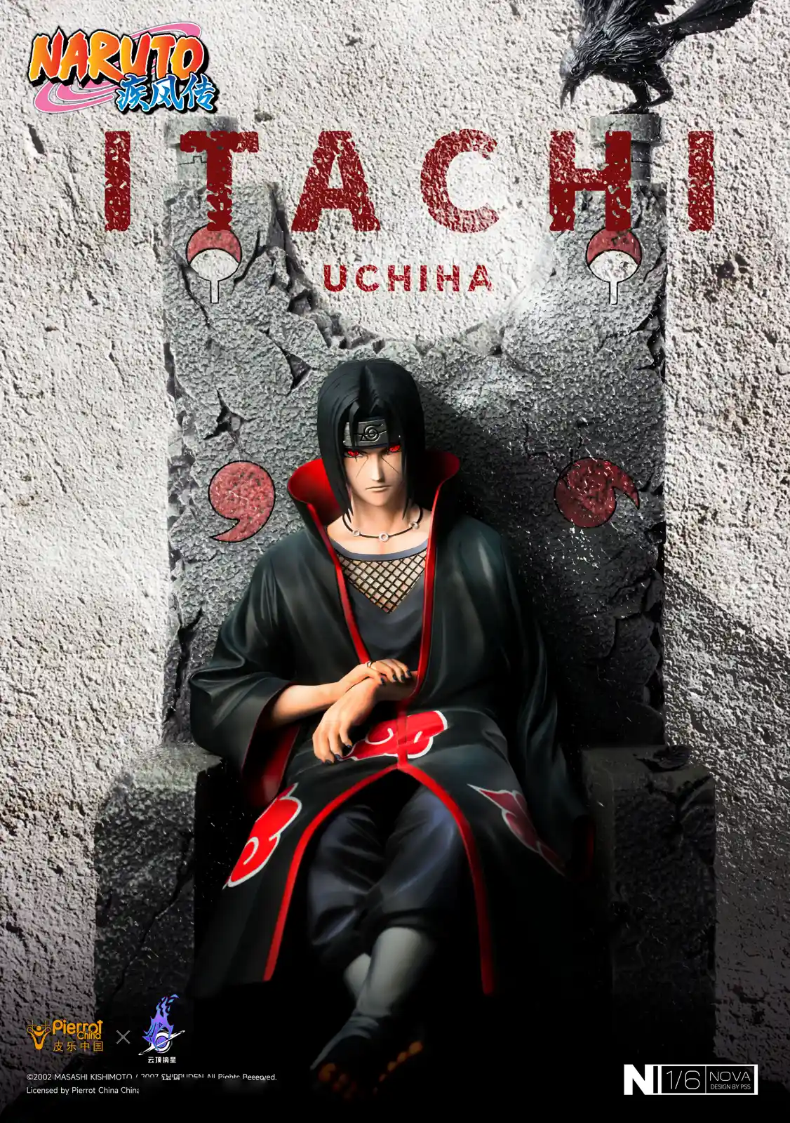 【Last one】1/6 Scale Licensed Itachi Uchiha with LED-Pierrot China x PickStar Studios