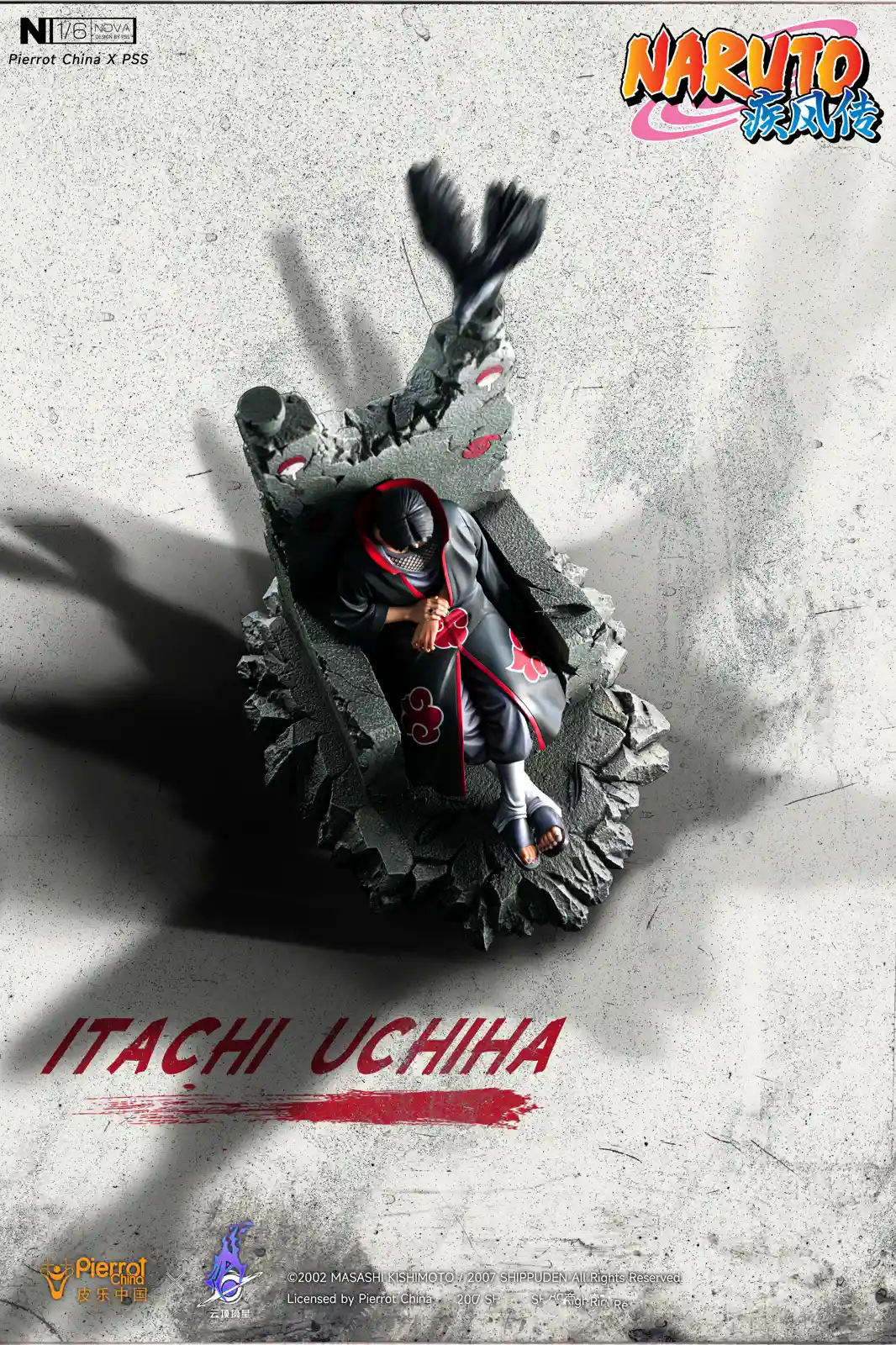 【Last one】1/6 Scale Licensed Itachi Uchiha with LED-Pierrot China x PickStar Studios