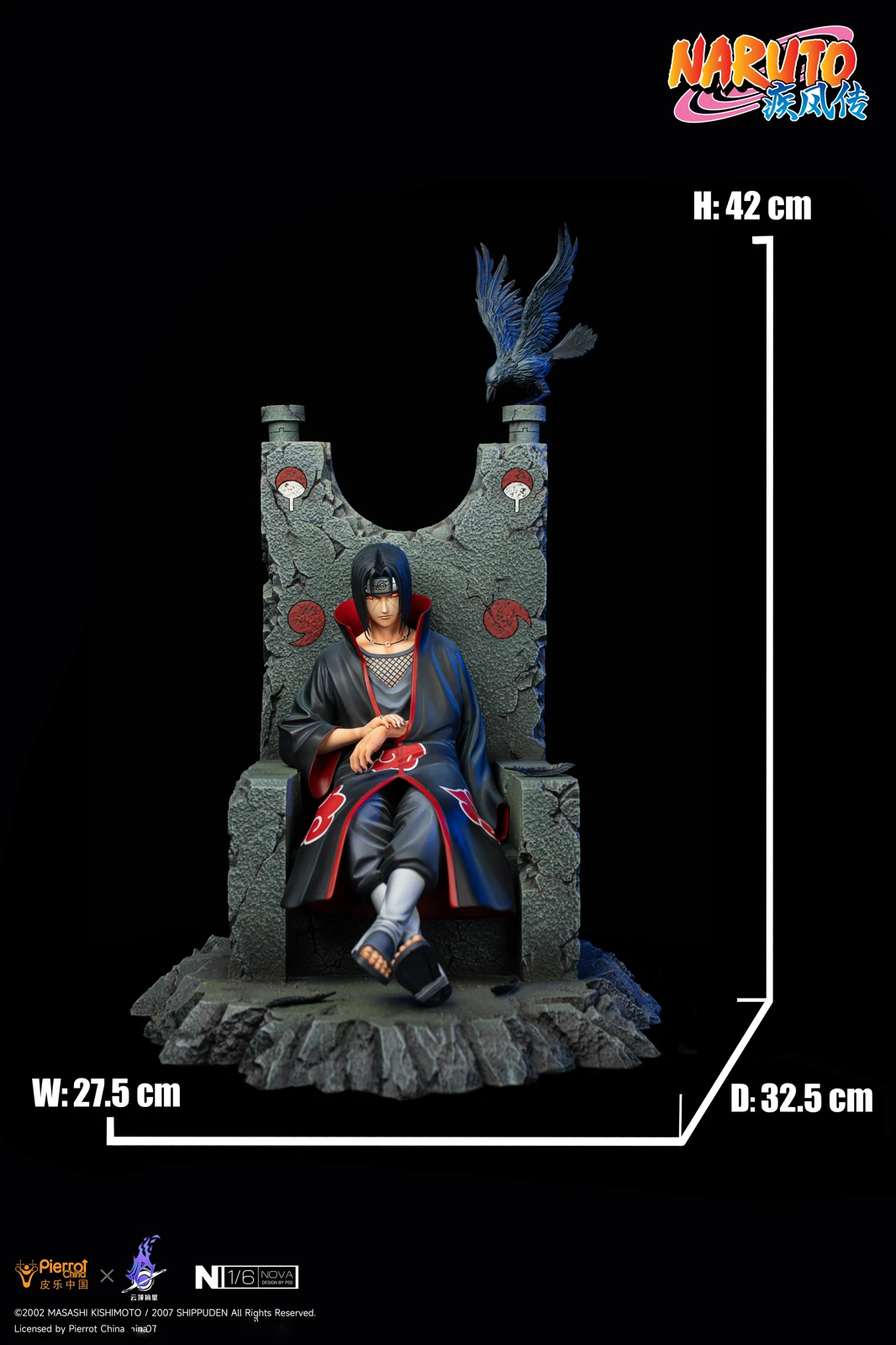 【Last one】1/6 Scale Licensed Itachi Uchiha with LED-Pierrot China x PickStar Studios