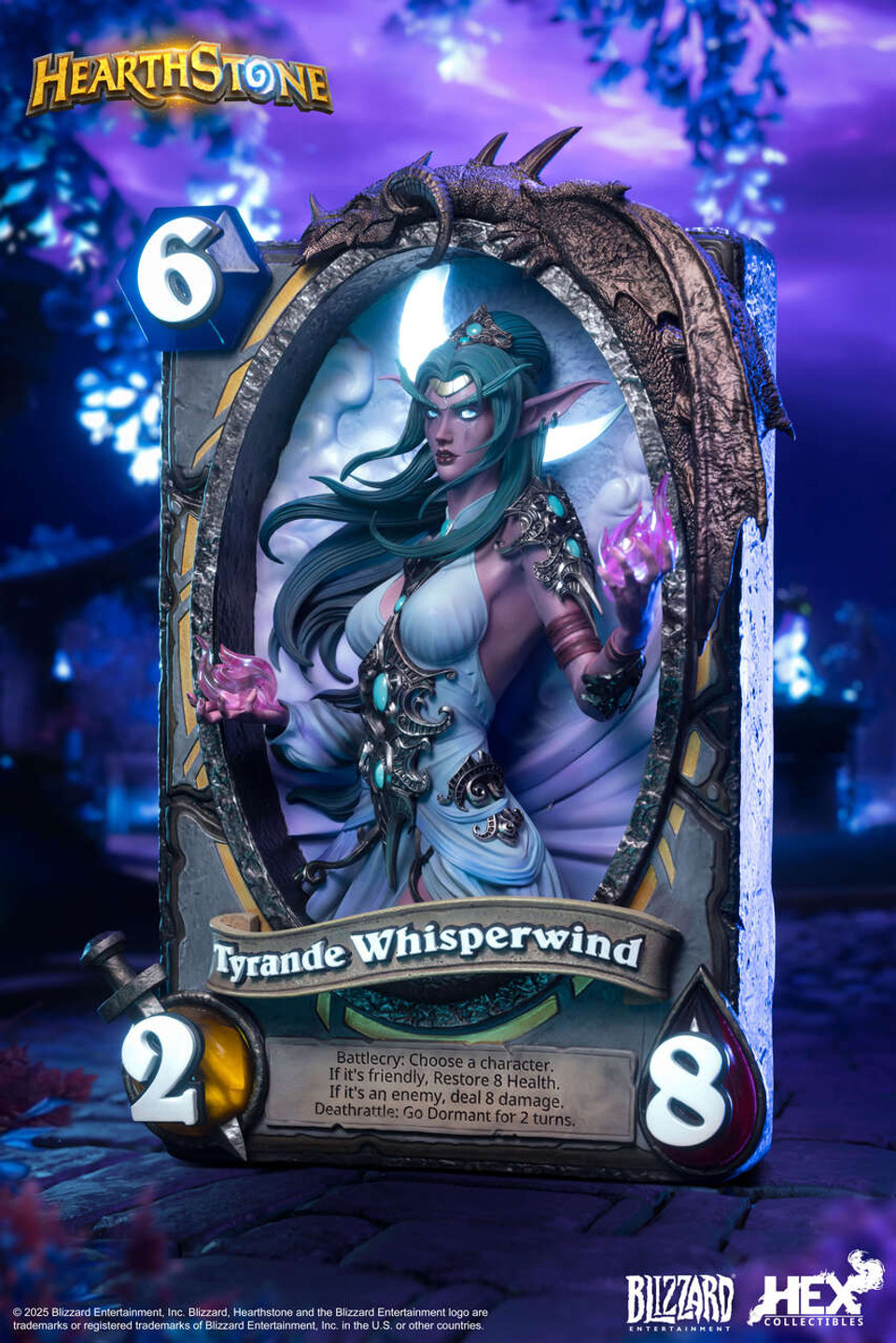 【Pre-sale】Tyrande Whisperwind Art Statue with LED Licensed-Hex Collectibles and Blizzard Studio