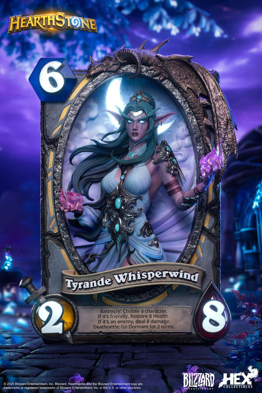【Pre-sale】Tyrande Whisperwind Art Statue with LED Licensed-Hex Collectibles and Blizzard Studio