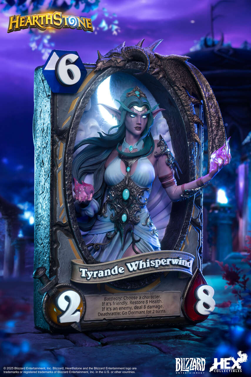 【Pre-sale】Tyrande Whisperwind Art Statue with LED Licensed-Hex Collectibles and Blizzard Studio