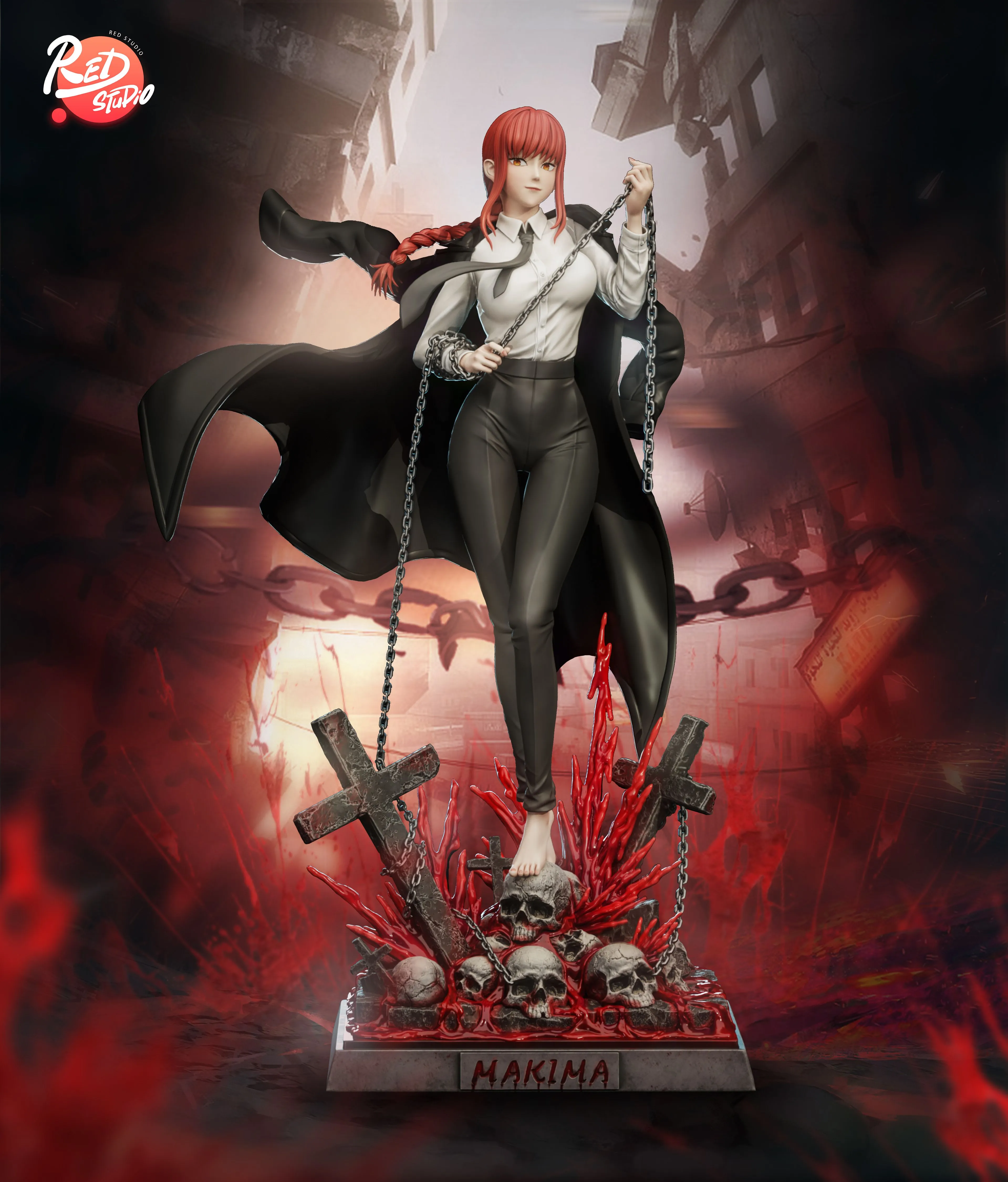 【Pre-sale closed】1/6 and 1/4 Scale Oversea Version Makima-Red Studio