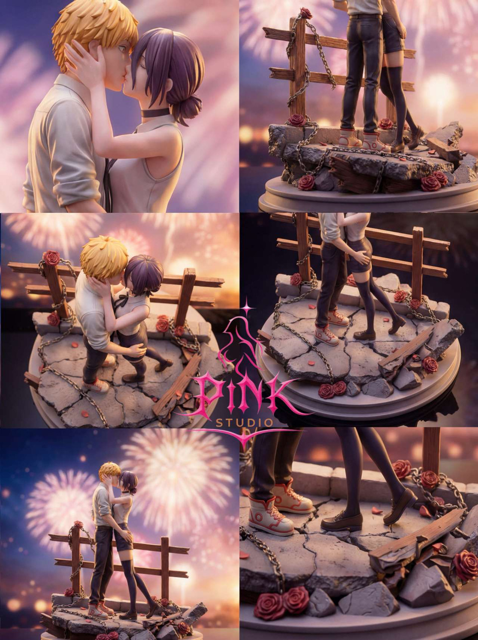 【Pre-sale】1/6 Scale Reze Kiss Denji-PINK Studio