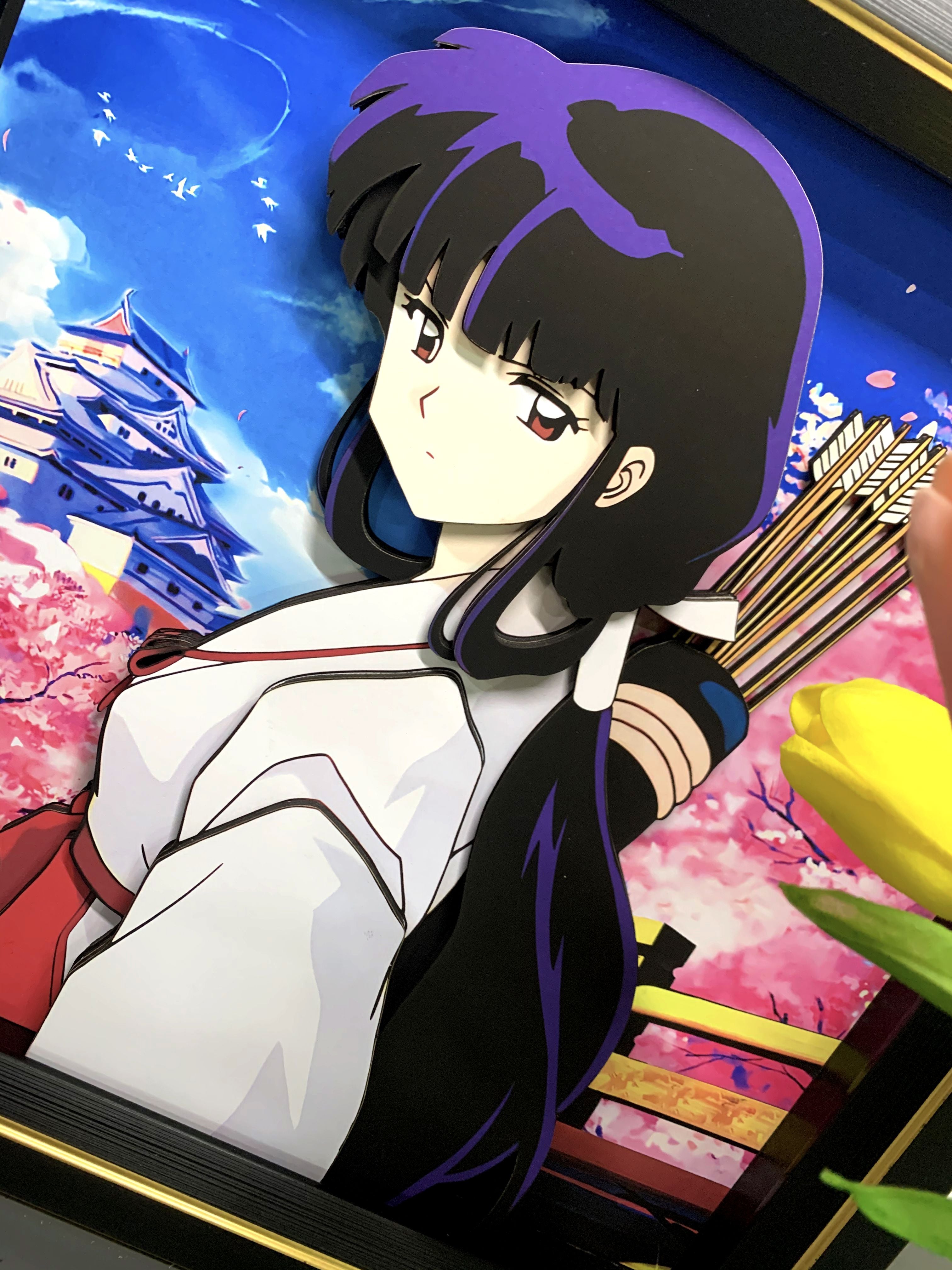 【In stock】3D Decorative Paint of Kikyō-Inuyasha Decorative Painting-momo Studio