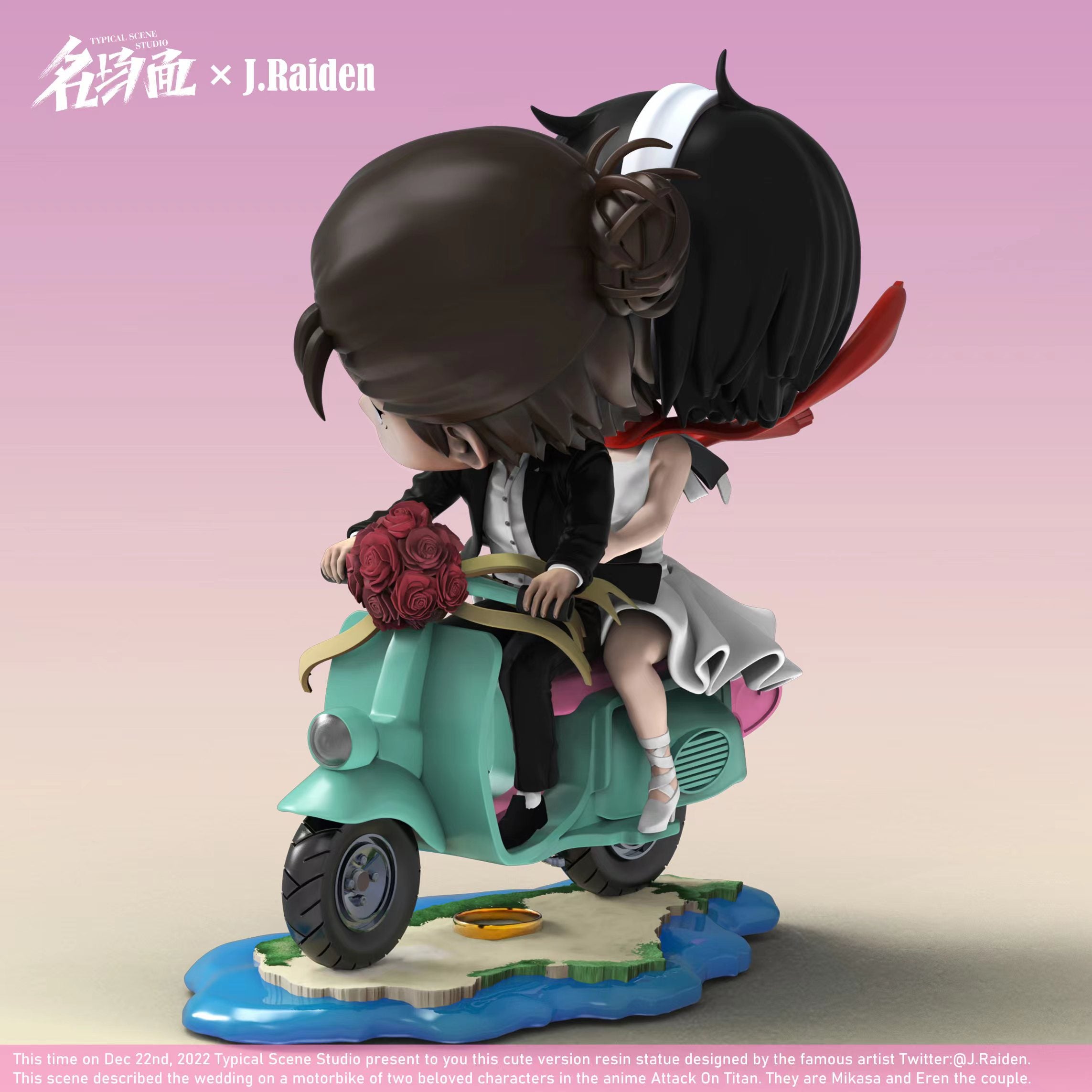 【In stock】Biker Eren Jaeger& Mikasa Ackerman-Attack on Titan-Typical Scene Studio