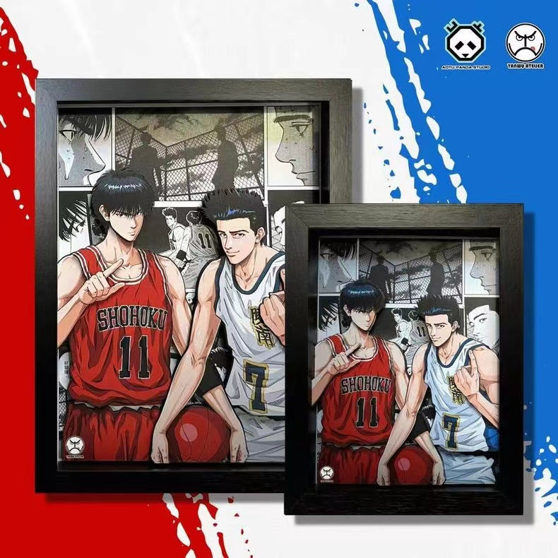 【In stock】Decorative Painting of Rukawa Kaede & Akira Sendoh-Slam Dunk-Auto Panda Studio