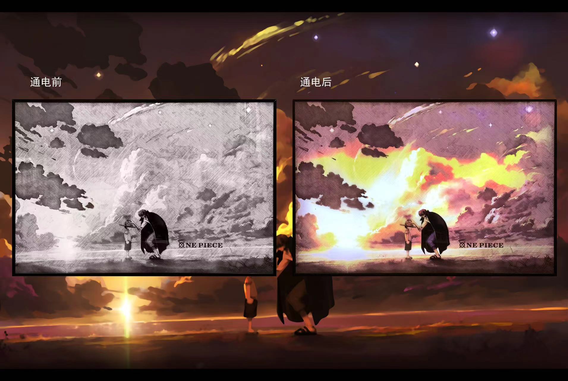 【Pre-sale】Decorative painting of Luffy & Shanks-One piece-Mystical Art Studio