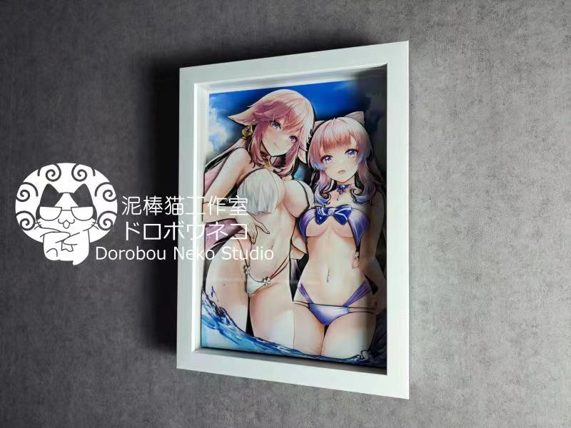 【Pre-sale】DSRL-010 Yae Miko & Sangonomiya Kokomi Decoration Painting-Genshin Impact-Dorobou Neko Studio