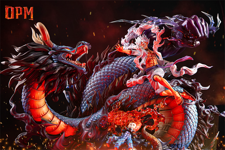 【In stock】Nika Luffy VS Dragon morphology Kaidou with LED-One Piece-OPM Studio
