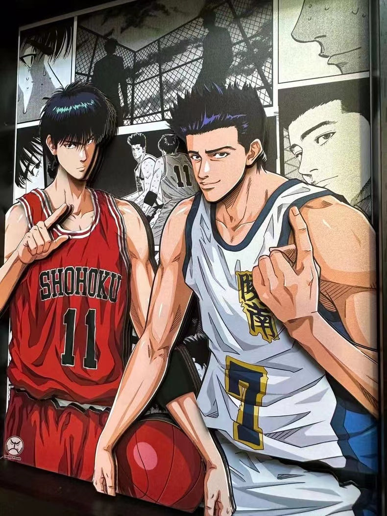 【In stock】Decorative Painting of Rukawa Kaede & Akira Sendoh-Slam Dunk-Auto Panda Studio