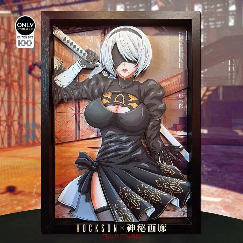 【In stock】Decorative Painting of 2B-NieR:Automata-Mystical Art Studio