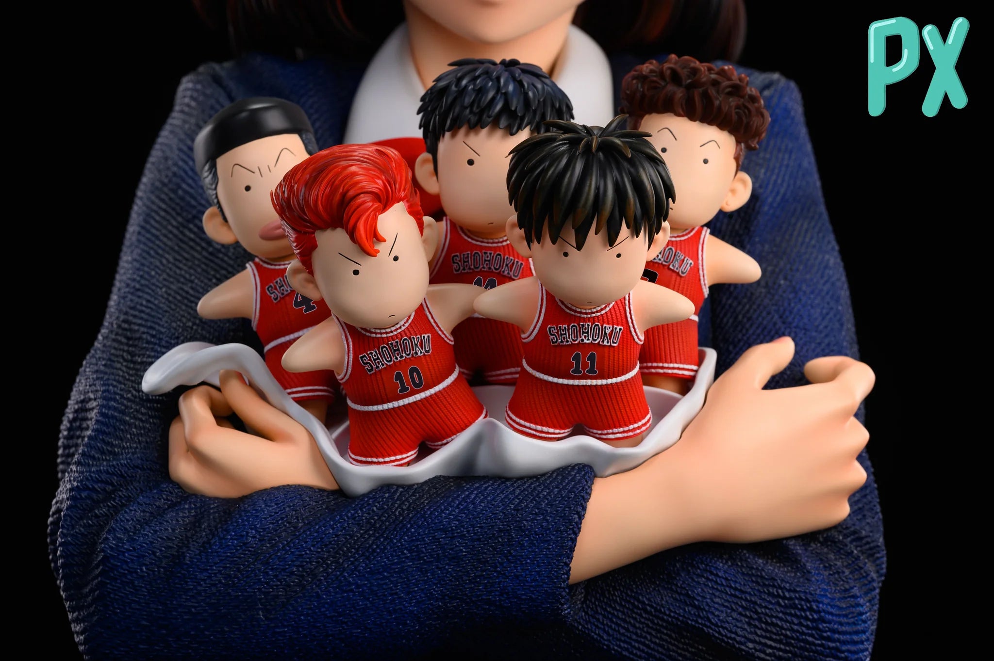 【Pre-sale】1/2 Scale Akagi Haruko Bust Statue & Shohoku Team Dolls - SLAM DUNK  - PX Studio