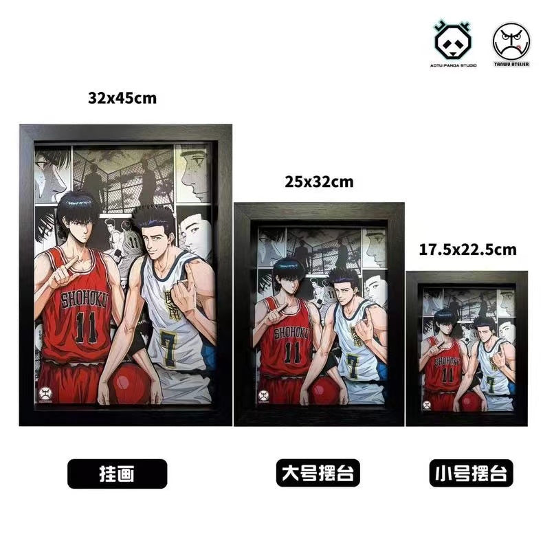 【In stock】Decorative Painting of Rukawa Kaede & Akira Sendoh-Slam Dunk-Auto Panda Studio