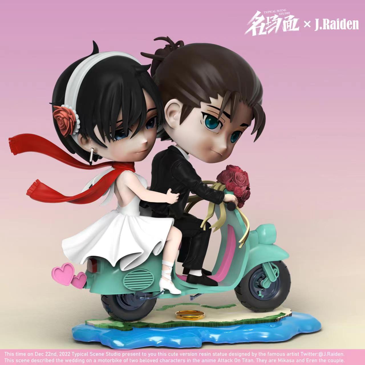 【In stock】Biker Eren Jaeger& Mikasa Ackerman-Attack on Titan-Typical Scene Studio