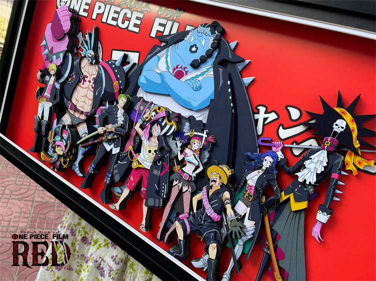 【Pre-sale】Big & Small Scale 3D Decorative Paint of One Piece Film Red Straw Hat Pirates-Mystical Art Studio