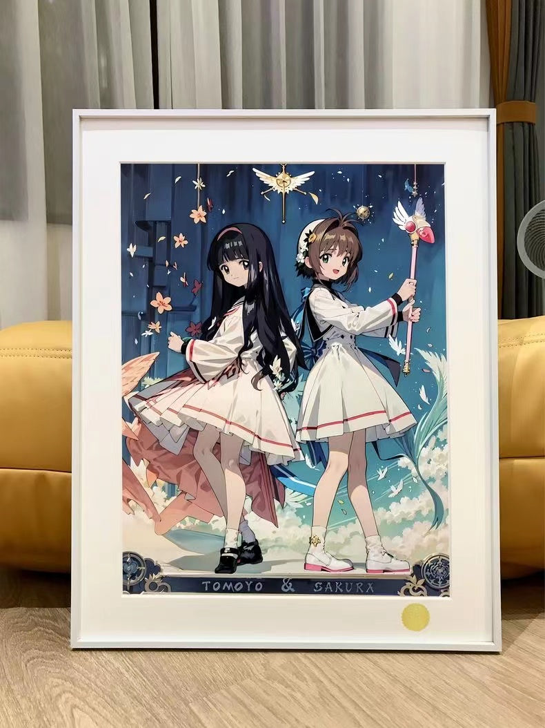 【Pre-sale】Decorative Painting of Sakura & Tomoyo-Cardcaptor Sakura-XingKong Studio