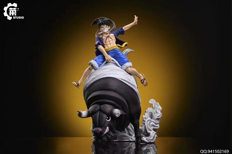 【Pre-sale】POP Scale Bull Riding Luffy-One Piece-Cai Studio