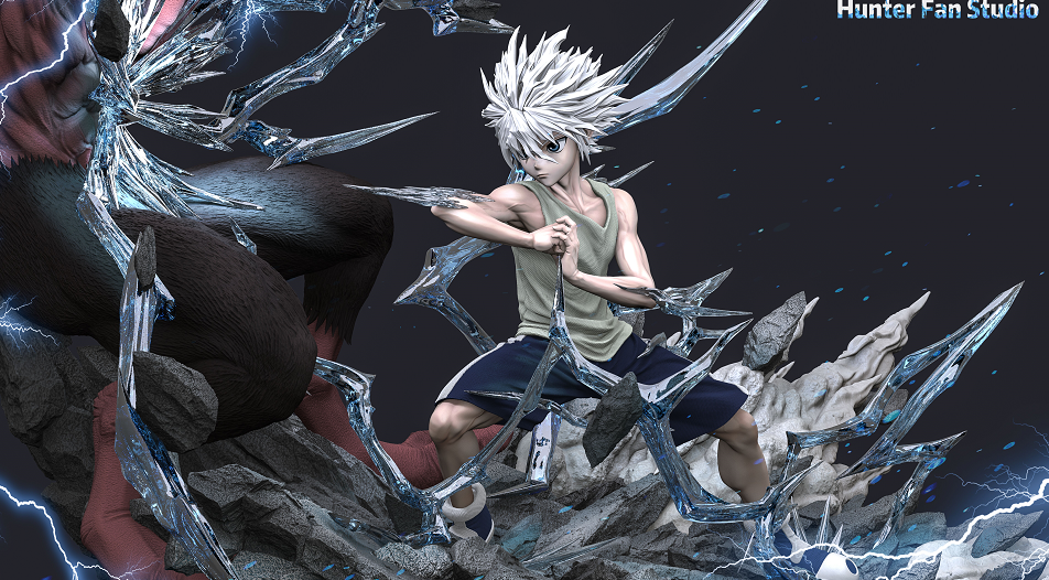 【In stock】1/6 Scale Killua Zoldyck VS Youpi-Hunter x Hunter-Hunter Fan Studio