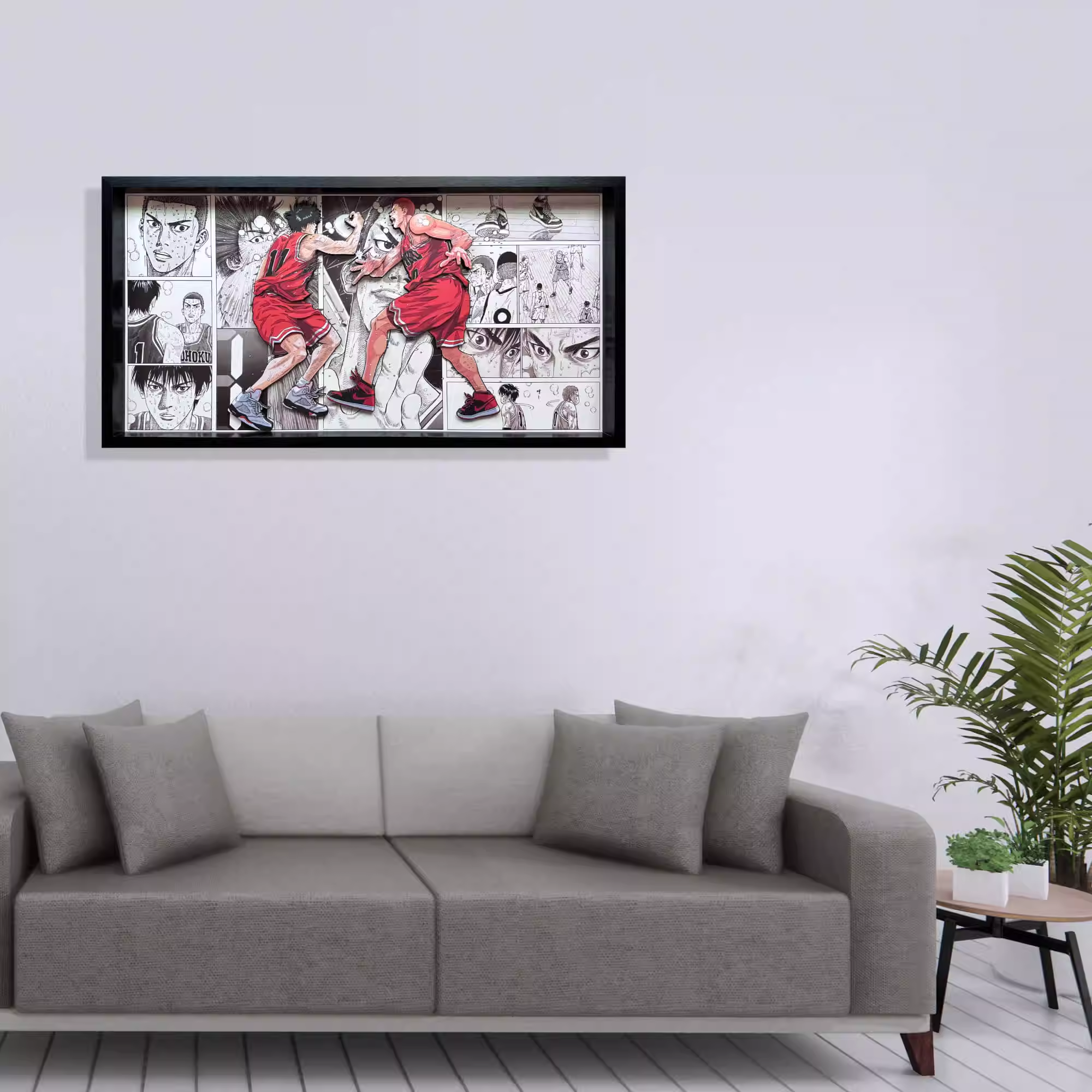 Decorative Painting of Century High Five Between Sakuragi Hanamichi & Rukawa Kaede-Slam Dunk-Aotu Panda