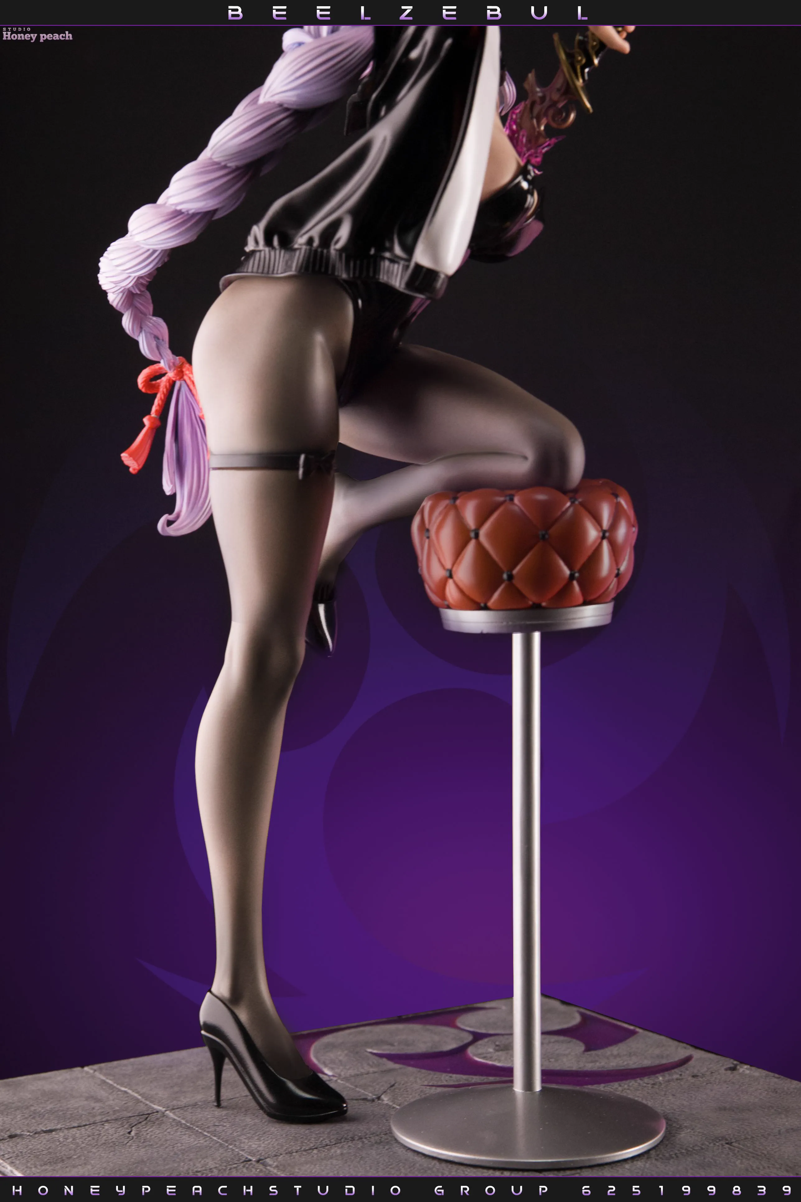 【Pre-sale】1/4 Scale Dark Bunny Girl Beelzebul-Genshin Impact-HoneyPeach Studio