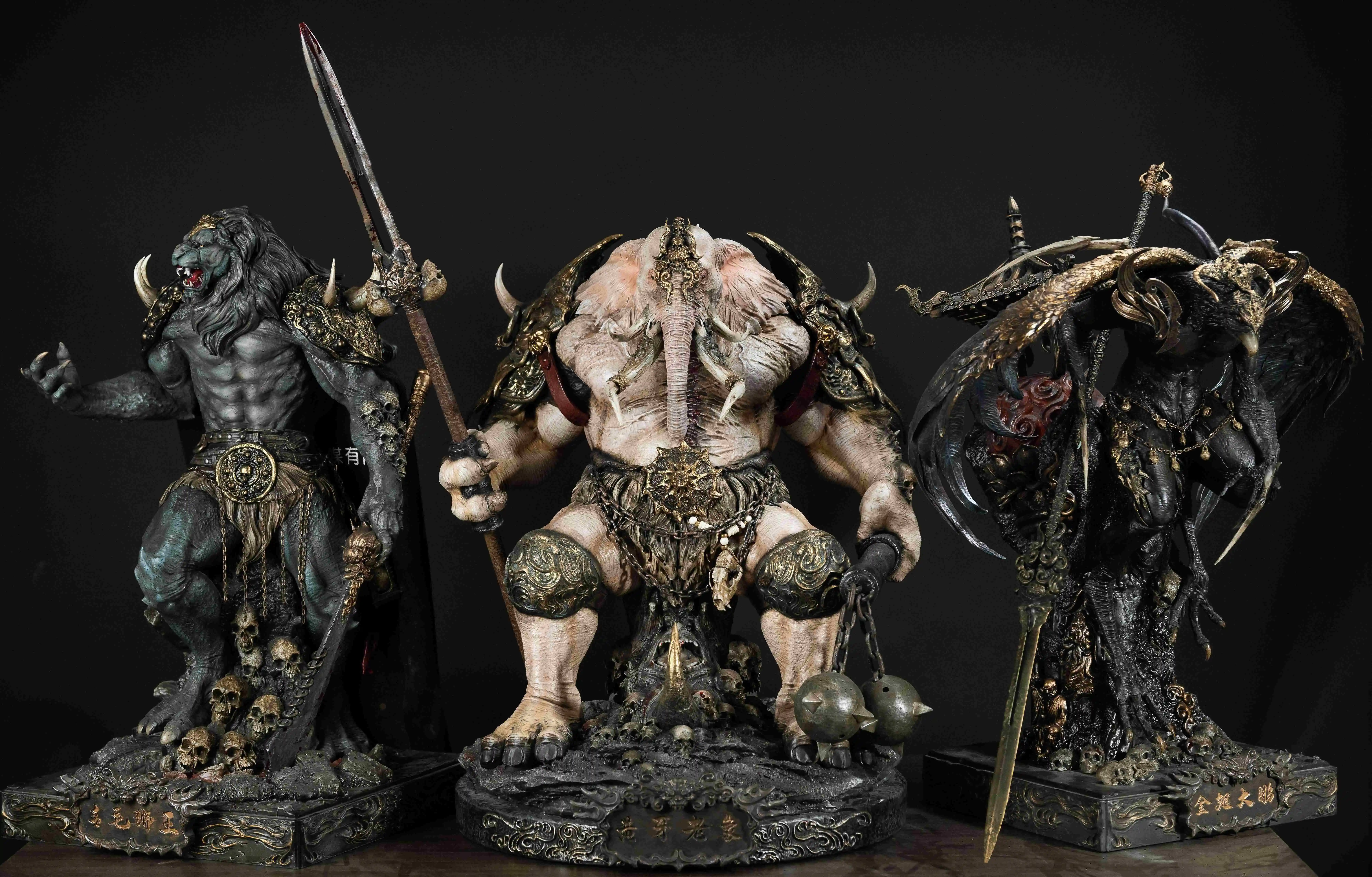 【Pre-sale】Green Hair Lion, Yellow Teeth Old Elephant & Golden Wings Roc-The Journey to the West-MingWang Studio