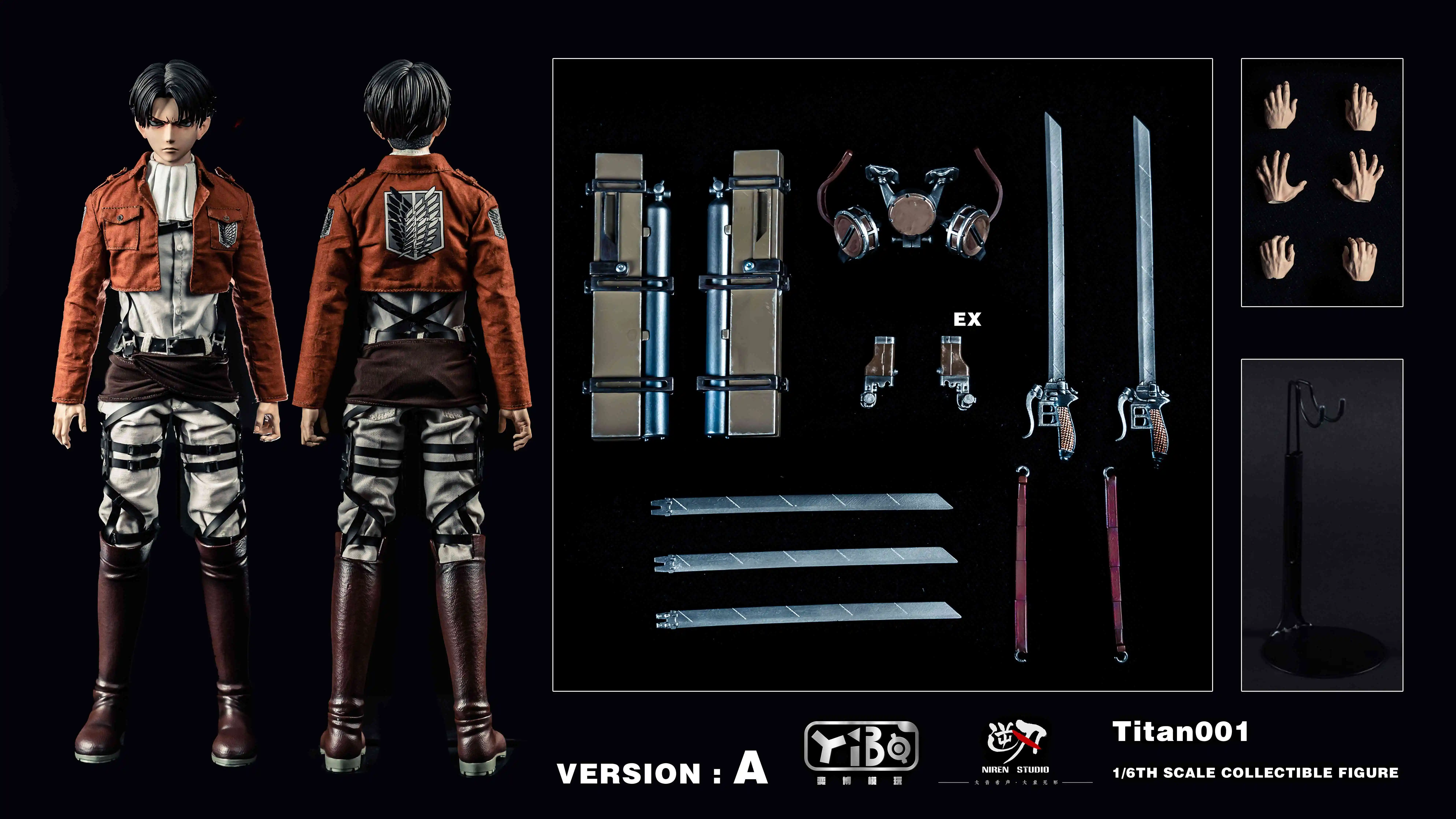 【In stock】1/6 Scale Levi Ackerman-Attack on Titan-Niren studio