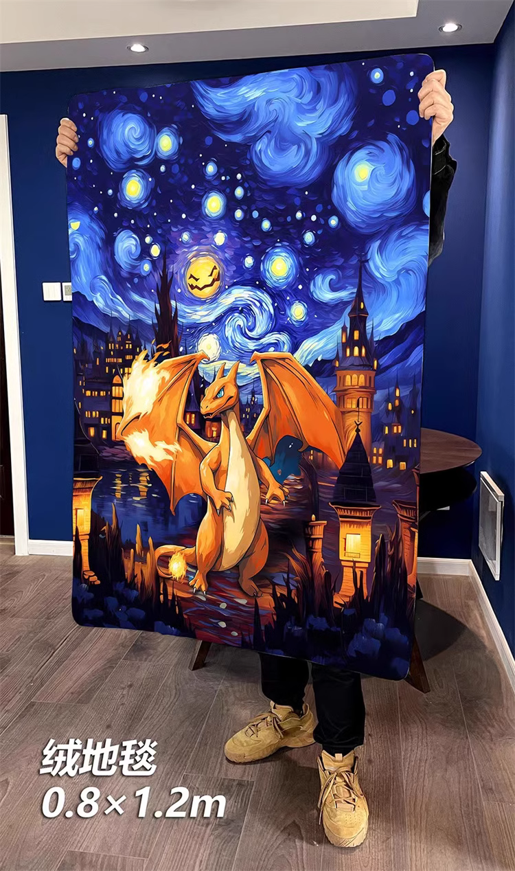 【In stock】Decorative Painting of Starry Sky Charizard-Pokemon-Billion Birds Studio