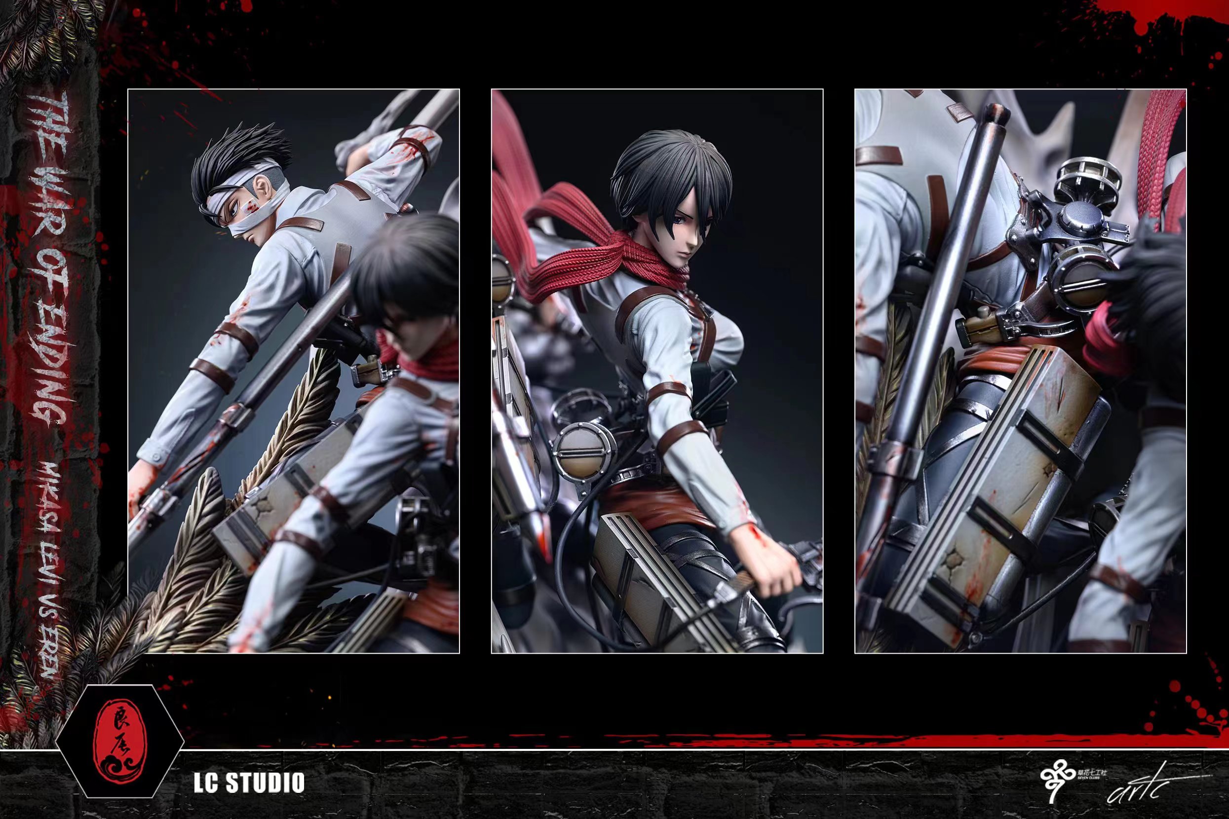 【Sold out】The Final Battle Mikasa·Ackerman & Levi·Ackerman VS The Founding Titan-Attack on Titan-LC Studio
