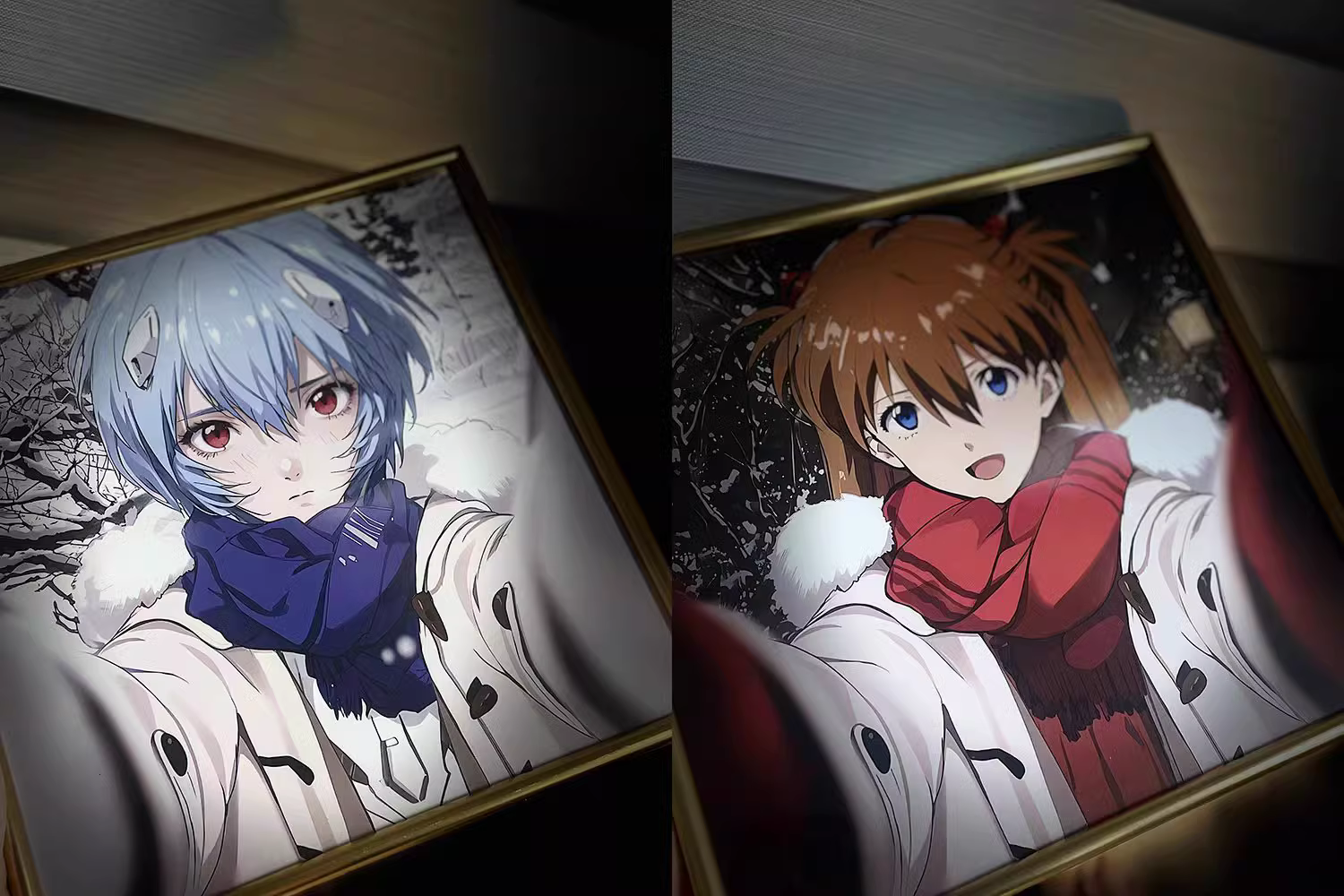 【In stock】Decorative Painting of Ayanami Rei & Asuka Langley Soryu-EVA-Billion Birds Studio