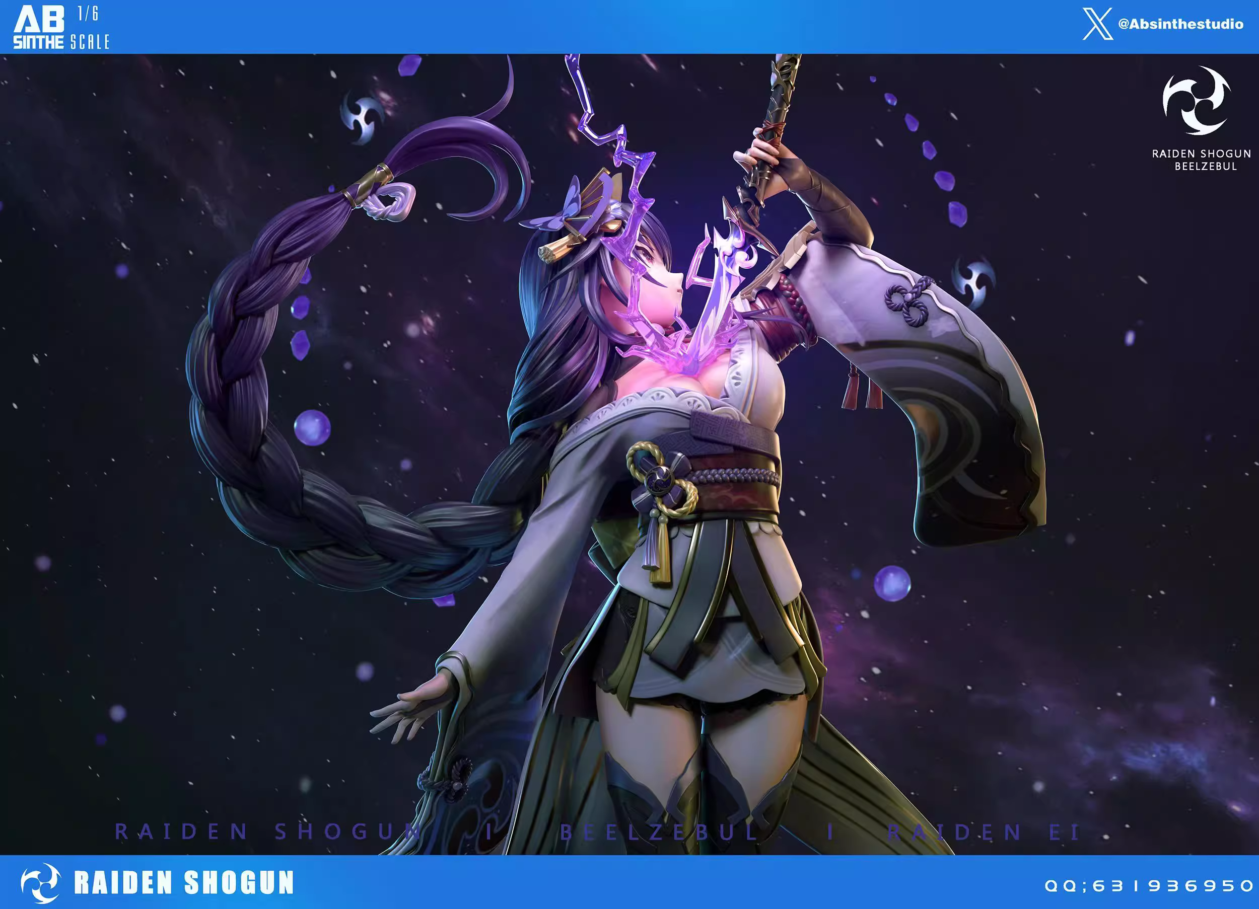 【Sold out】1/6 Scale Raiden Shogun-Genshin Impact-ABsinthe Studio