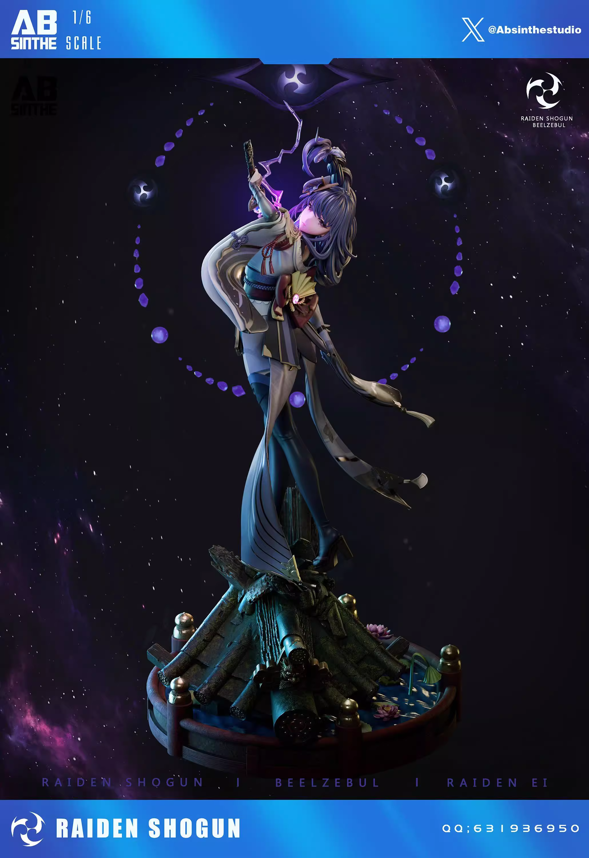 【Sold out】1/6 Scale Raiden Shogun-Genshin Impact-ABsinthe Studio