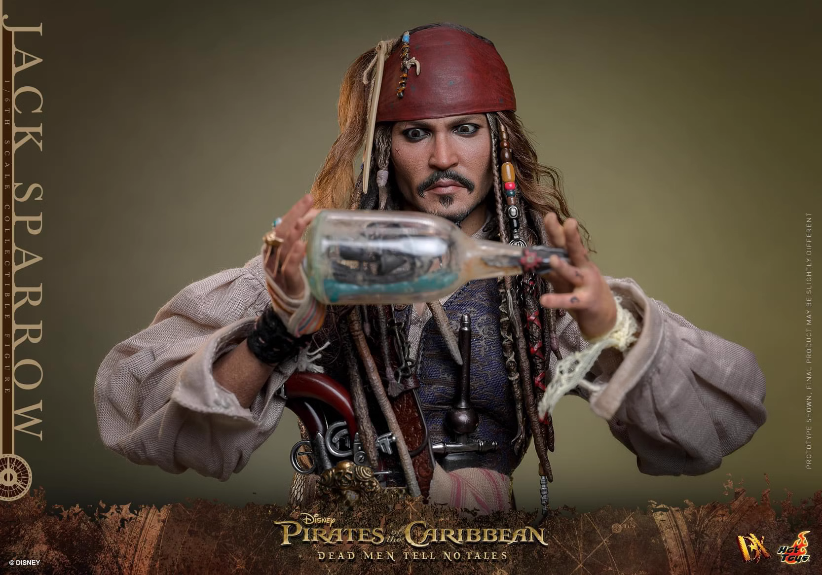 【Sold out】1/6 Scale DX38 Jack Sparrow-Pirates of the Caribbean-HotToys Studio