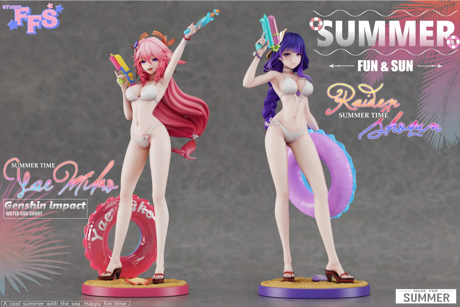 【Sold out no more】Swimsuit Ver. Yae Miko & Raiden Shogun-Genshin Impact-FFS Studio