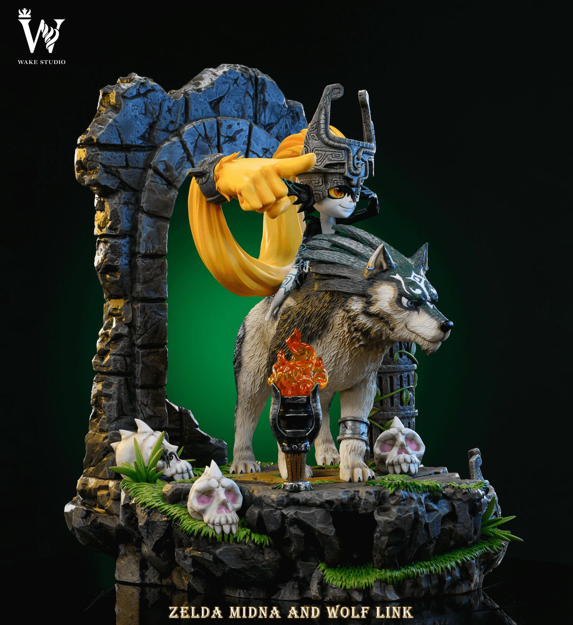 【Sold out no more】1/4 Scale Wolf Link and midna-The Legend of Zelda-Wake Studio
