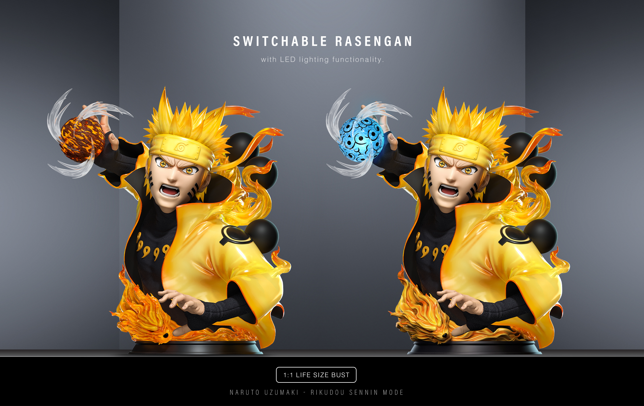 【Pre-sale】1/1 Scale Bust of Uzumaki Naruto-Chikara Studio