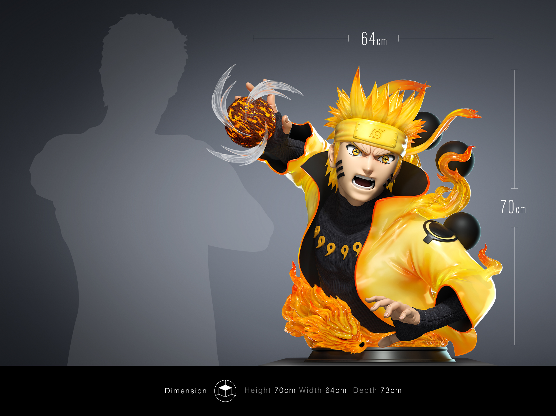 【Pre-sale】1/1 Scale Bust of Uzumaki Naruto-Chikara Studio